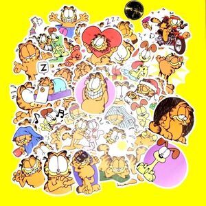 50pc brand new waterproof Garfield stickers.